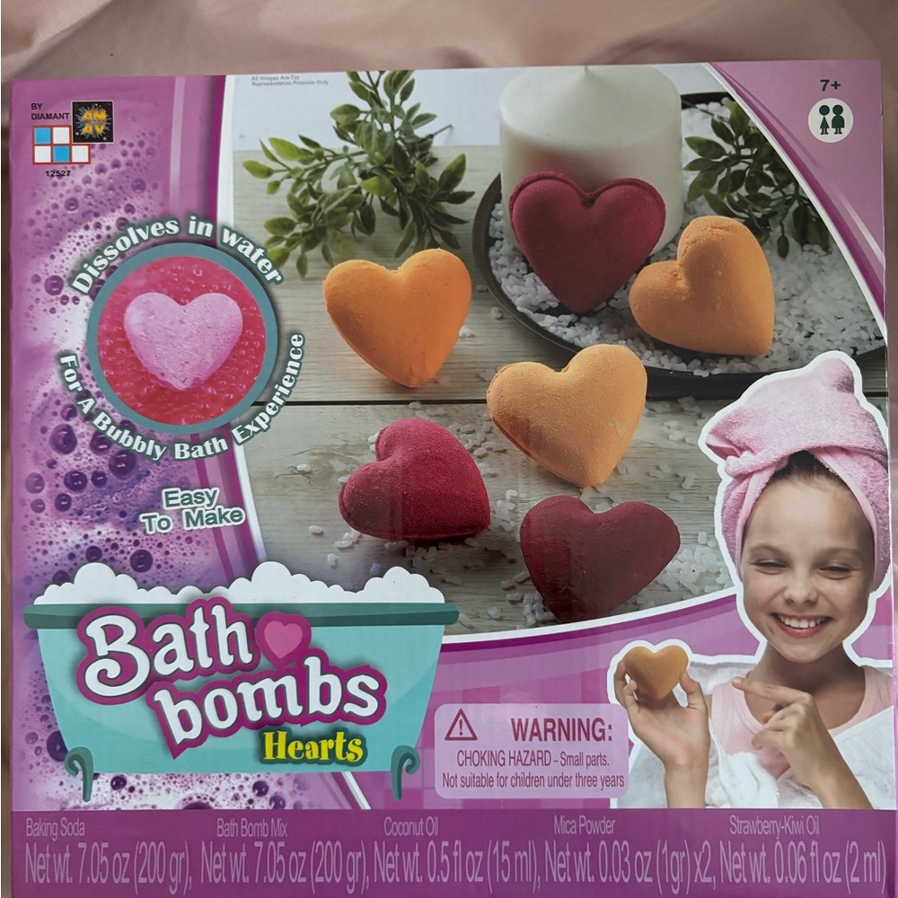 Bath Bombs Hearts Set by - Pink, Orange, Red